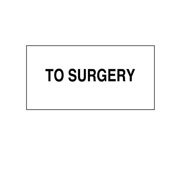 Printed Chart Tape - To Surgery